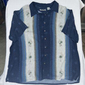 Batik Bay men's short sleeve 100% rayon button down tropical shirt Size 3XB